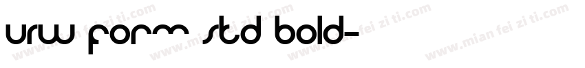 URW Form Std Bold字体转换
